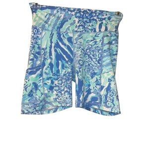 Lilly Pulitzer Luxletic Biker Athletic Shorts blue haven size small s